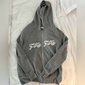 URBAN OUTFITTERS Project Social T fifty fifty zip front hoodie size S